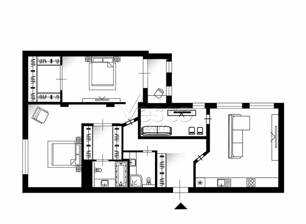 3-комнатная квартира: Москва, улица Усачёва, 15А (120 м) - Фото 0