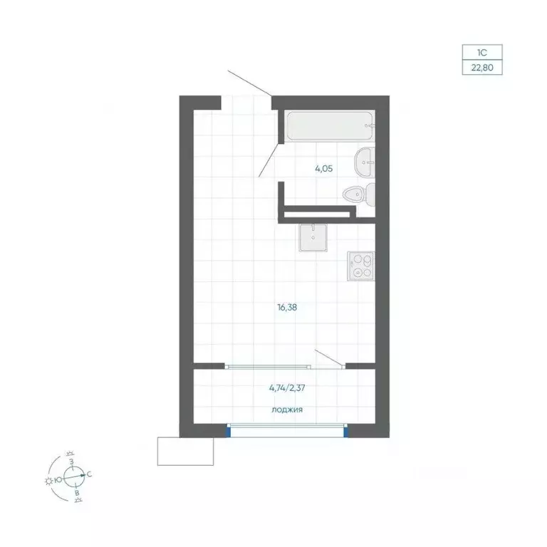 Студия Челябинская область, Челябинский городской округ, пос. ... - Фото 0