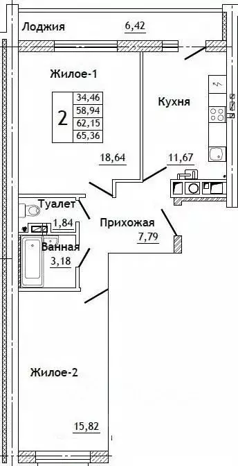2-к кв. Смоленская область, Смоленский муниципальный округ, д. ... - Фото 0