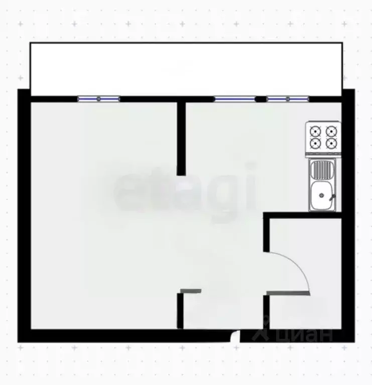Комната Смоленская область, Смоленск ул. Ломоносова, 5 (16.0 м) - Фото 2