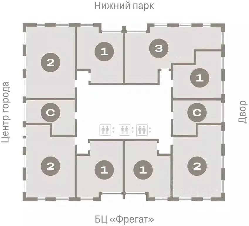 2-к кв. Липецкая область, Липецк пл. Петра Великого, 1 (71.6 м) - Фото 1