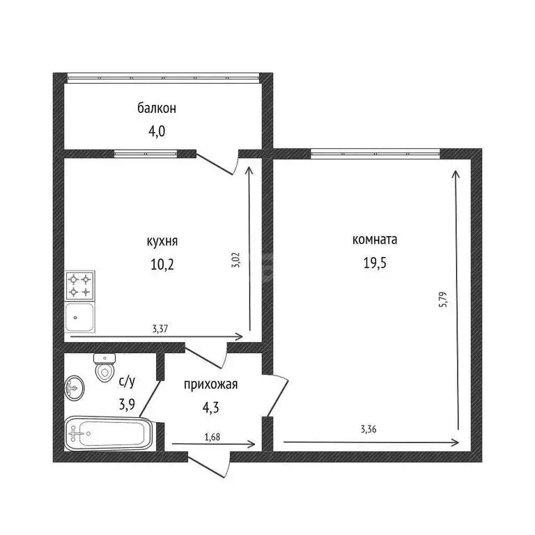 1-комнатная квартира: Краснодар, Дубравная улица, 17 (37.9 м) - Фото 0