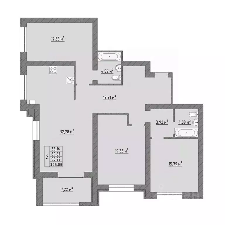 3-к кв. Ивановская область, Иваново Кооперативная ул., 3 (125.05 м) - Фото 0
