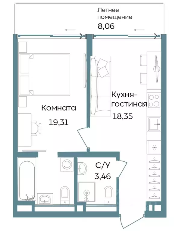 1-к кв. Крым, Саки ул. Морская (49.18 м) - Фото 0