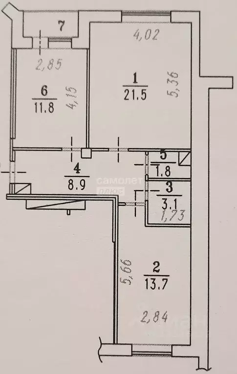 2-к кв. Омская область, Омск просп. Комарова, 21 (60.8 м) - Фото 1