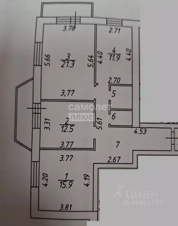 3-к кв. Вологодская область, Вологда ул. Карла Маркса, 30 (80.0 м) - Фото 1