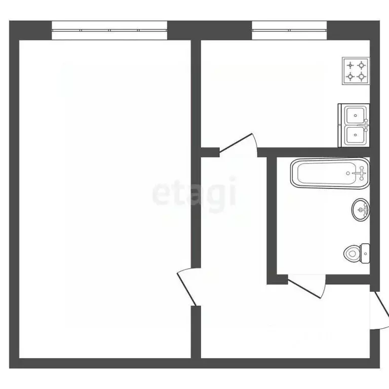 1-к кв. Владимирская область, Ковров ул. Фурманова, 35 (31.0 м) - Фото 2