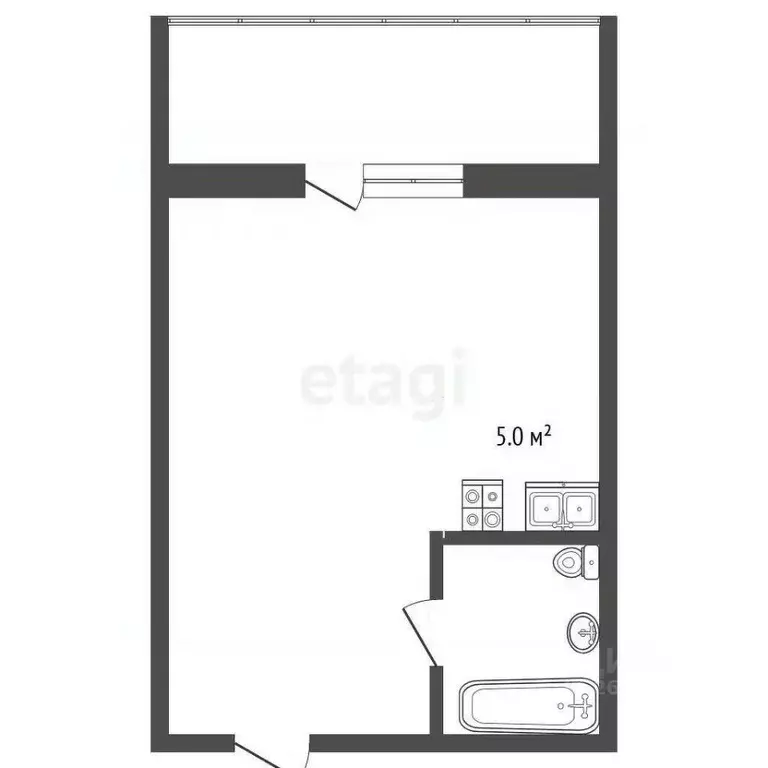 Студия Севастополь пос. Любимовка, ул. Южногородская, 36к12 (15.9 м) - Фото 2