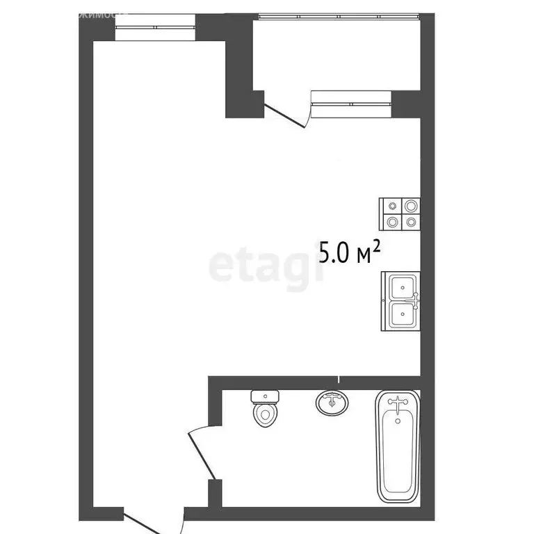 Квартира-студия: Ростов-на-Дону, улица Евдокимова, 102Б (30.8 м) - Фото 0