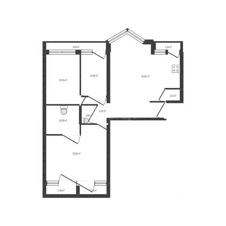5-к кв. Брянская область, Брянск Авиационная ул., 34 (155.0 м) - Фото 2