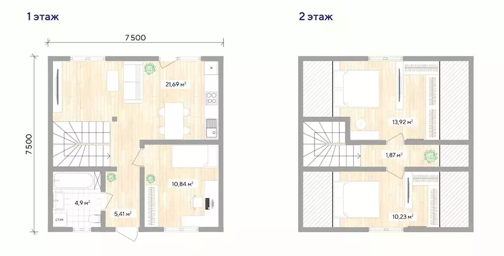 Дом в село Супсех, улица Леонова (84 м) - Фото 2