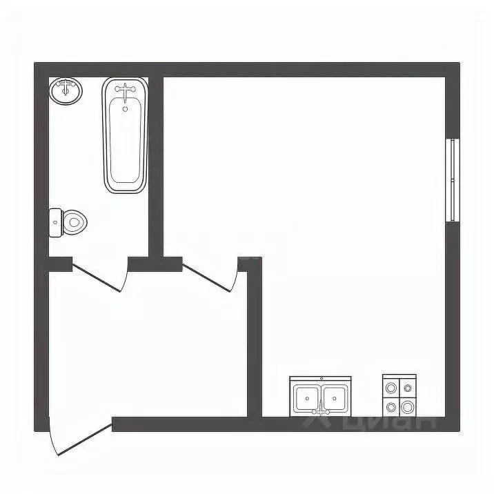 Студия Владимирская область, Ковров ул. Федорова, 13А (31.8 м) - Фото 2
