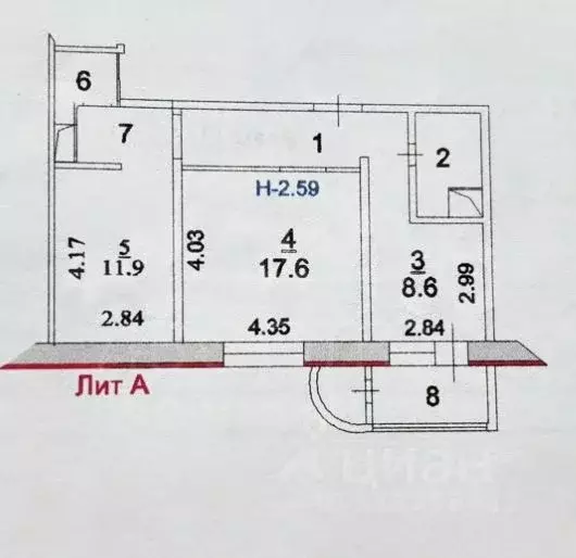 2-к кв. Московская область, Сергиев Посад ул. Матросова, 4 (55.8 м) - Фото 1