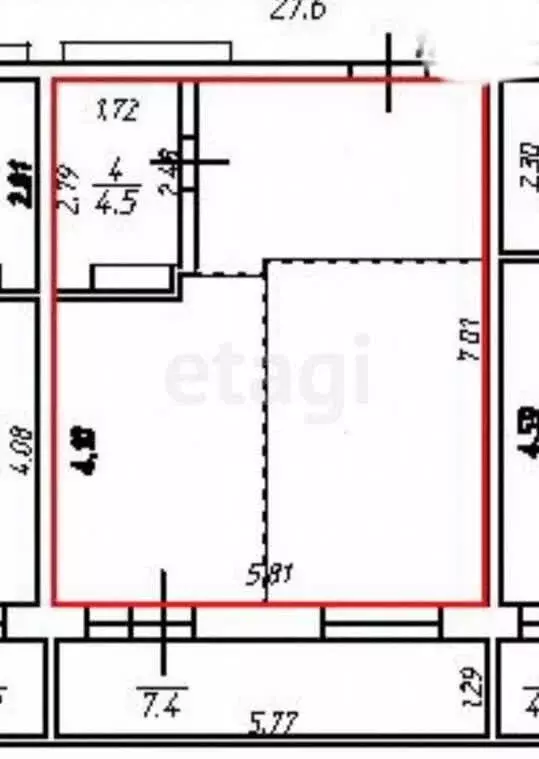 1-комнатная квартира: Иркутск, Почтамтская улица, 74 (48 м) - Фото 0