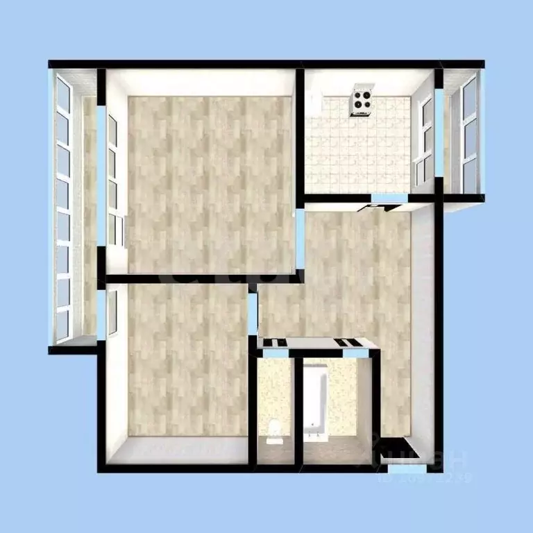 2-к кв. Башкортостан, Стерлитамак ул. Худайбердина, 56 (49.9 м) - Фото 2