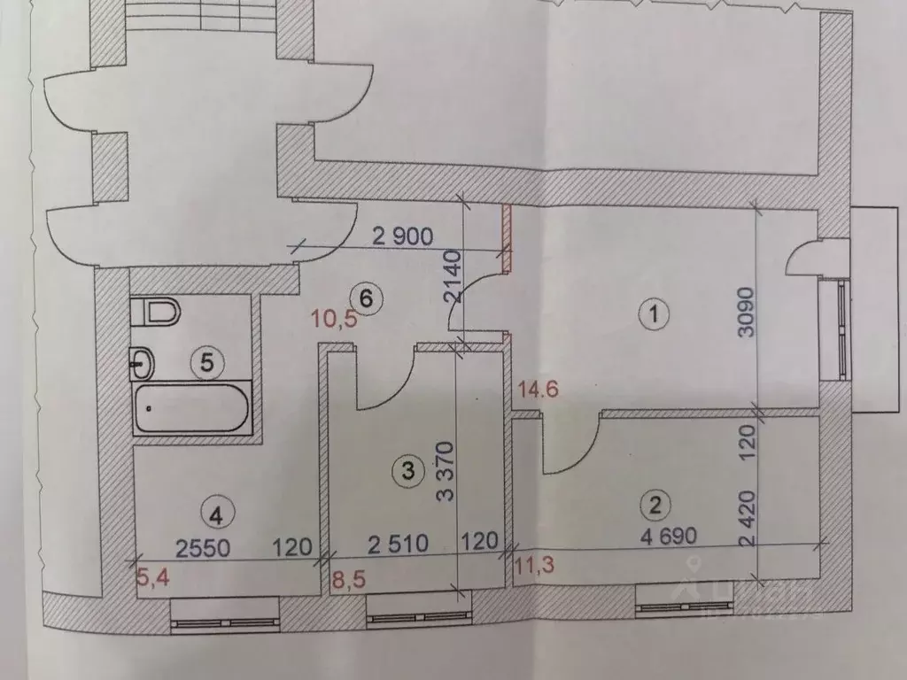 3-к кв. Московская область, Ступино ул. Тимирязева, 3 (53.7 м) - Фото 2