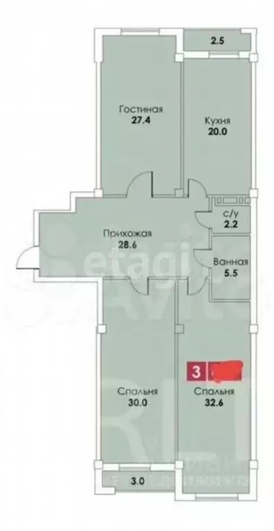 3-к кв. Дагестан, Махачкала просп. Петра 1, 85 (157.0 м) - Фото 2