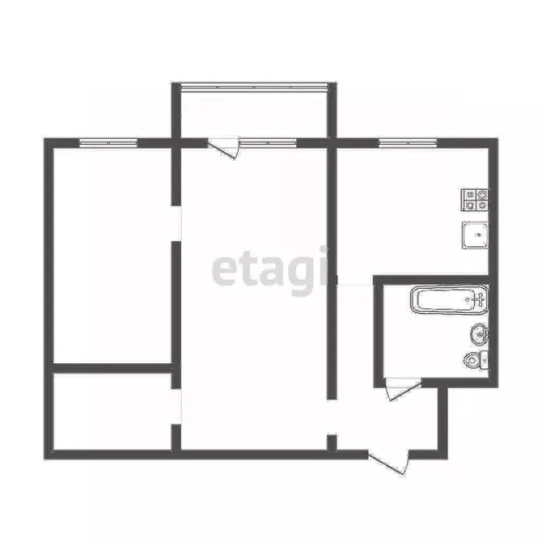 2-к кв. Тульская область, Тула ул. Кутузова, 98 (45.2 м) - Фото 0