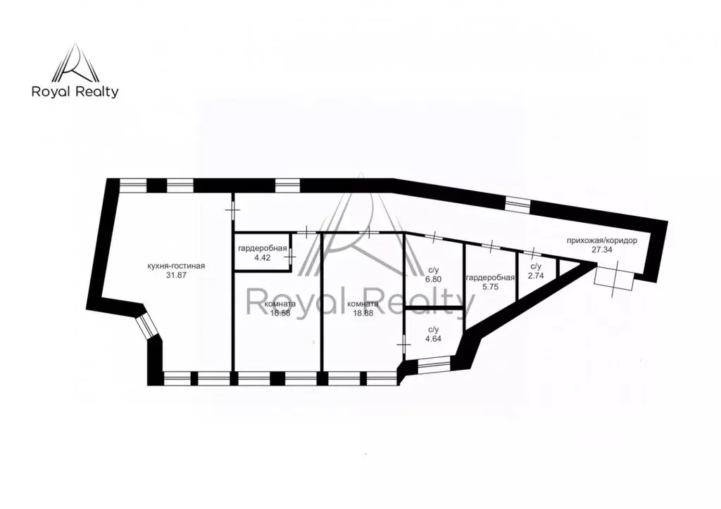 3-к кв. Санкт-Петербург ул. Радищева, 17-19 (119.0 м) - Фото 2