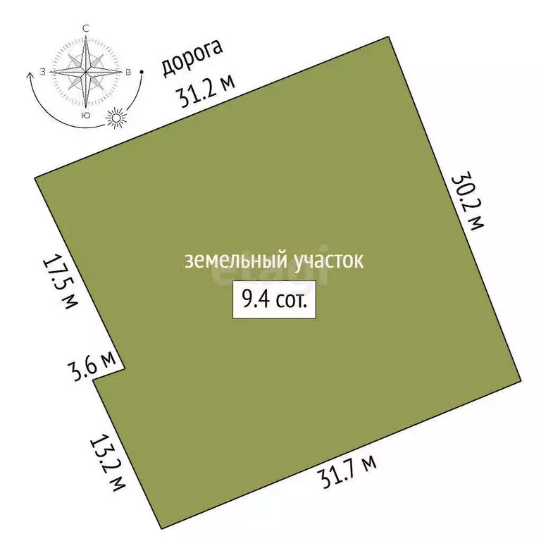 Участок в Беркут, Советская улица (9.3 м) - Фото 0