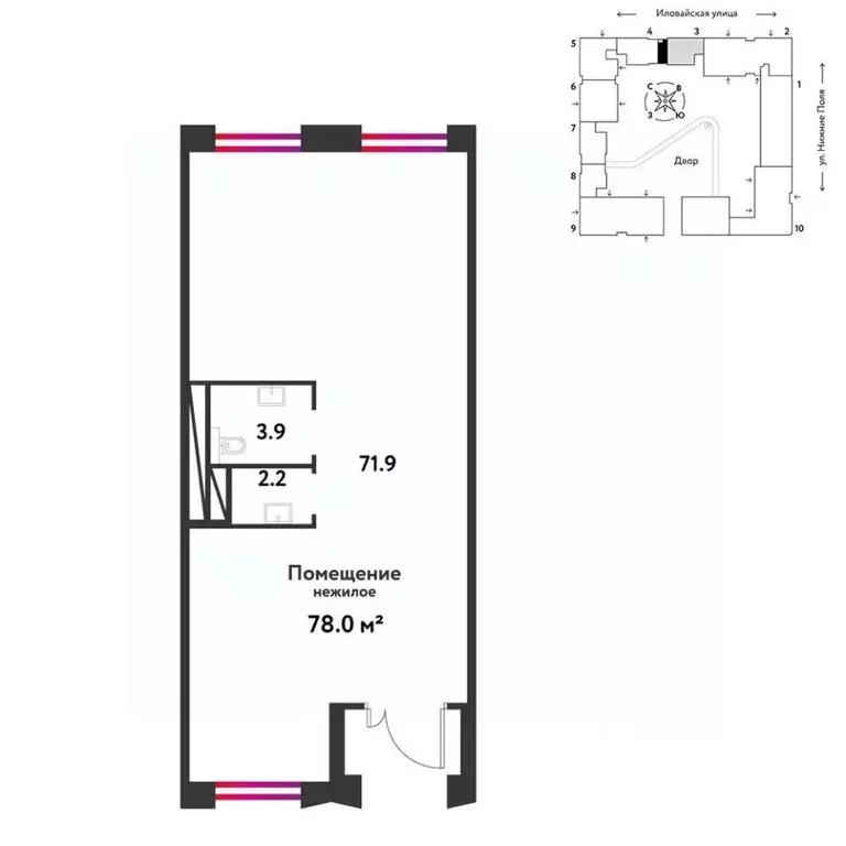 Помещение свободного назначения в Москва Страна.Заречная жилой ... - Фото 2