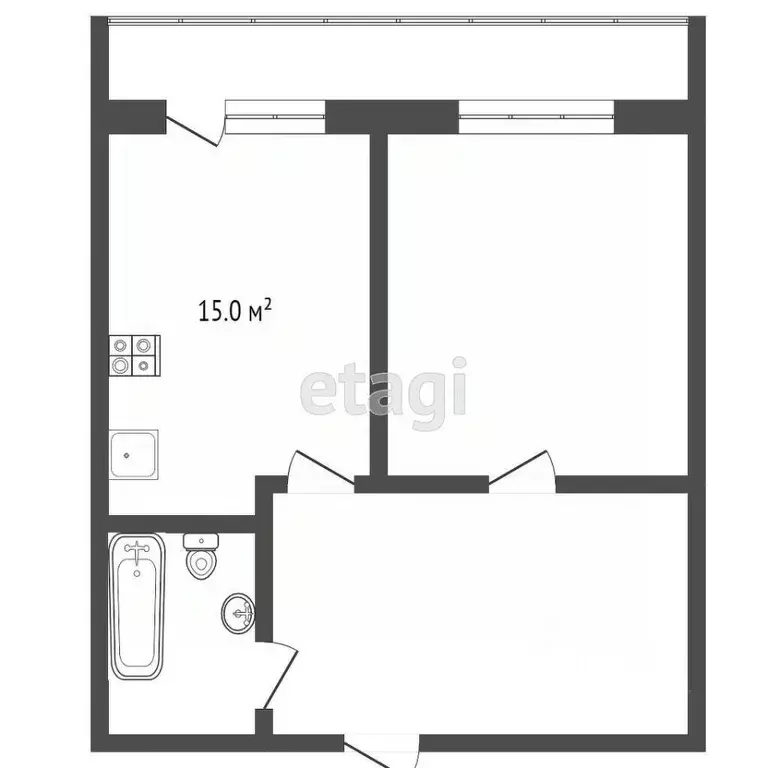 1-к кв. Ростовская область, Батайск Огородная ул., 84к3 (36.0 м) - Фото 2
