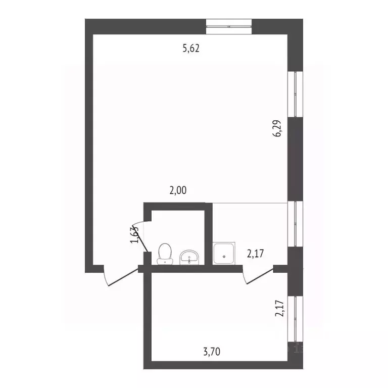 2-к кв. Бурятия, Улан-Удэ ул. Жердева, 116 (46.0 м) - Фото 2
