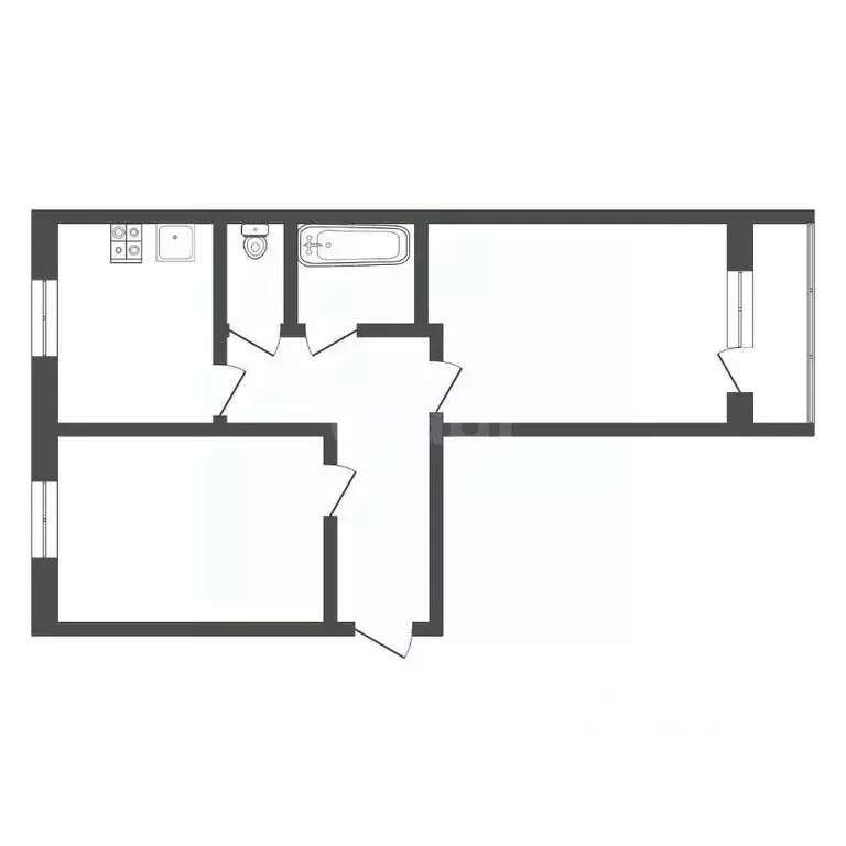 2-к кв. Кемеровская область, Юрга Кузбасская ул., 4 (52.0 м) - Фото 1