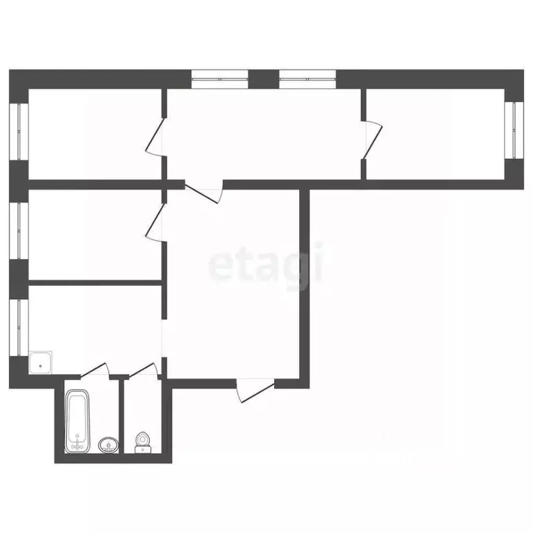 4-к кв. Красноярский край, Емельяново пгт ул. Новая, 23 (65.8 м) - Фото 2
