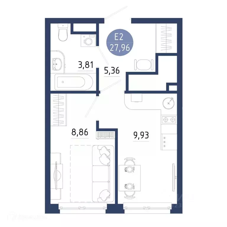1-к кв. Рязанская область, Рязанский муниципальный округ, с. Дядьково ... - Фото 2