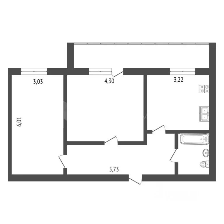 2-к кв. Тюменская область, Тюмень Интернациональная ул., 140 (62.6 м) - Фото 0