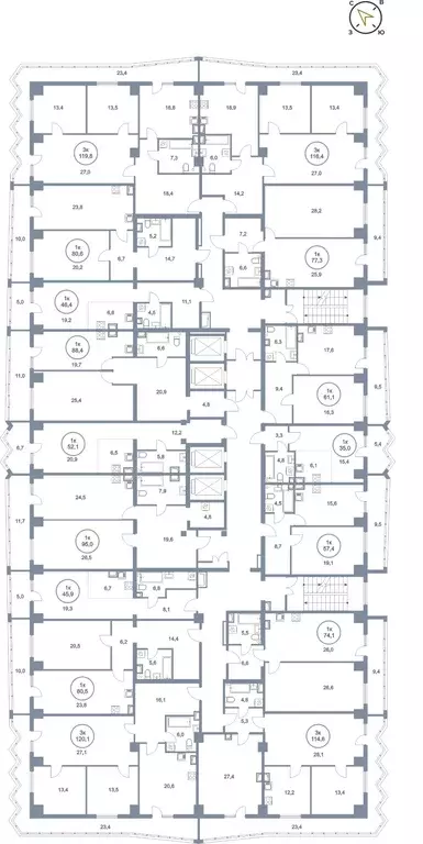 1-к кв. Ханты-Мансийский АО, Сургут тракт Югорский, 43 (52.1 м) - Фото 1