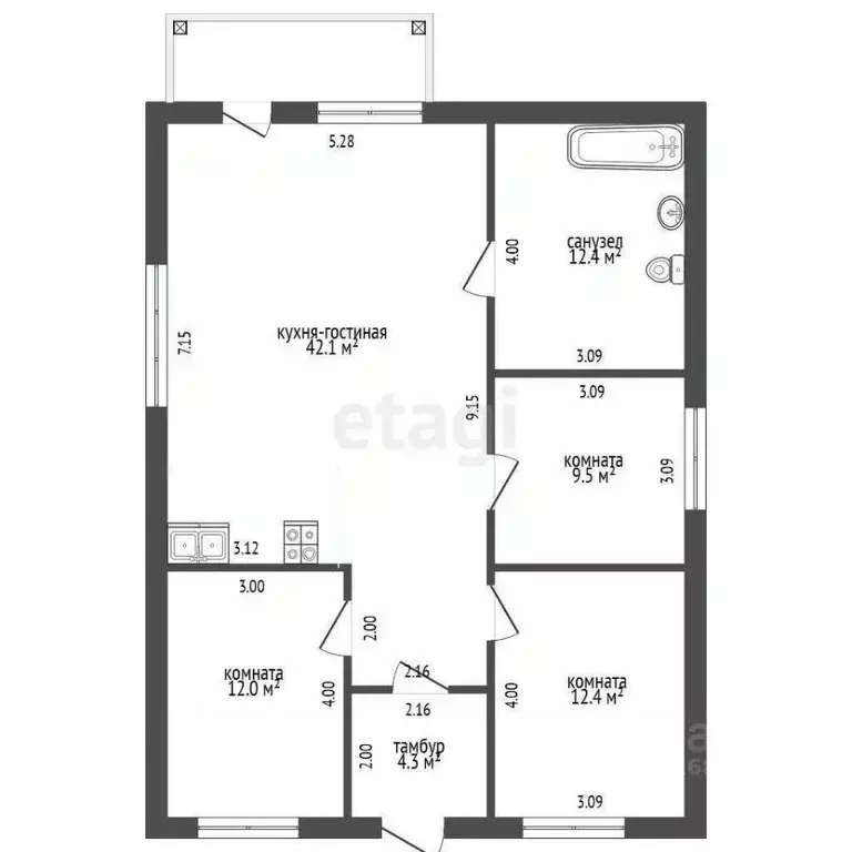 Дом в Саратовская область, Балашов просп. Космонавтов (93 м) - Фото 1