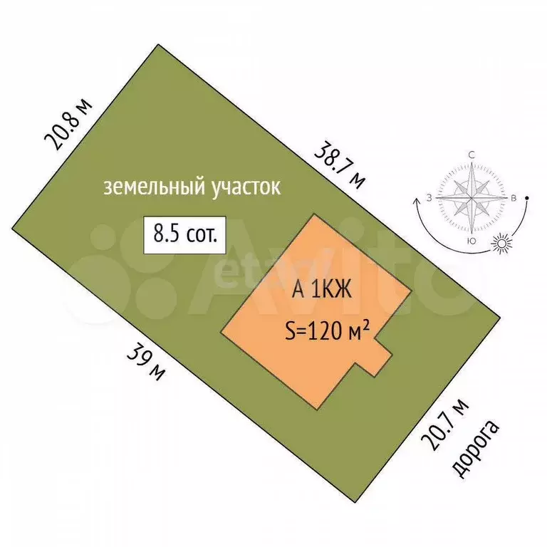 Дом 120 м на участке 8,5 сот. - Фото 0