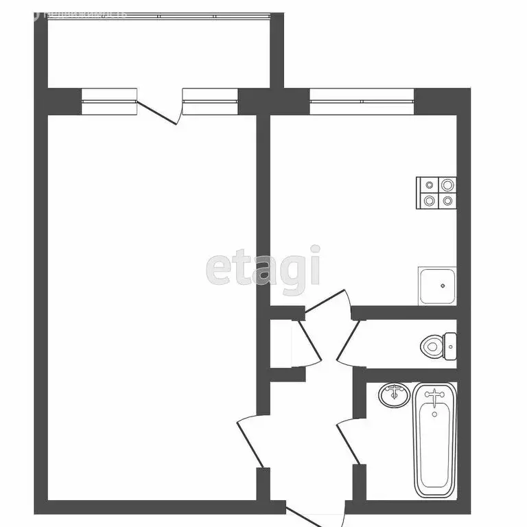 1-комнатная квартира: Тверь, улица Фадеева, 6 (36 м) - Фото 0