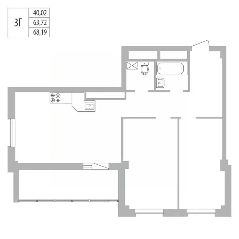 3-к кв. Татарстан, Набережные Челны ул. Раскольникова, 22 (68.19 м) - Фото 0