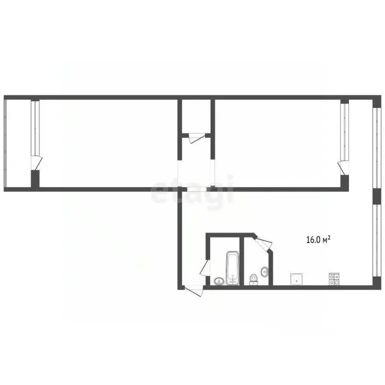 2-к кв. Ставропольский край, Пятигорск ул. Нежнова (74.0 м) - Фото 2