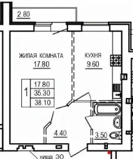 1-к кв. Саратовская область, Саратов ул. 1-я Благодатная, 3 (38.1 м) - Фото 1