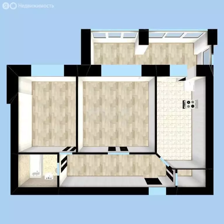 2-комнатная квартира: Стерлитамак, улица Строителей, 20 (60.3 м) - Фото 0