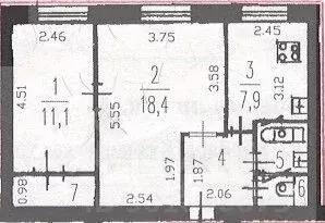 2-к кв. Санкт-Петербург Кузнецовская ул., 10 (46.8 м) - Фото 0