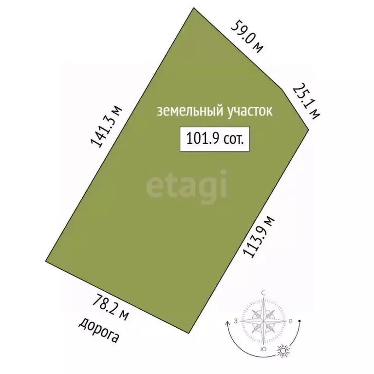 Участок в Крым, Бахчисарайский район, с. Долинное  (101.94 сот.) - Фото 1