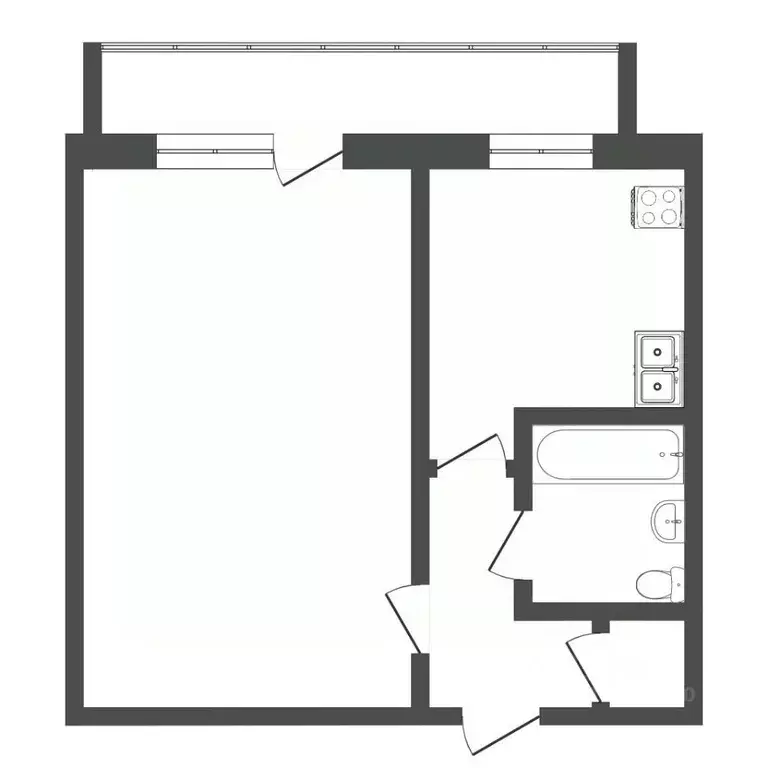 1-к кв. Тюменская область, Тюмень Волгоградская ул., 103 (31.0 м) - Фото 2