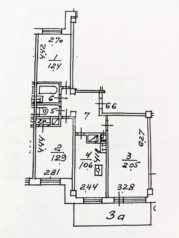 Квартира, 3 комнаты, 73.59 м - Фото 2