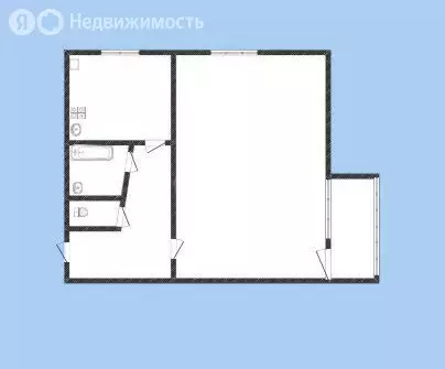 1-комнатная квартира: Нерехта, улица Орехова, 2 (31 м) - Фото 1