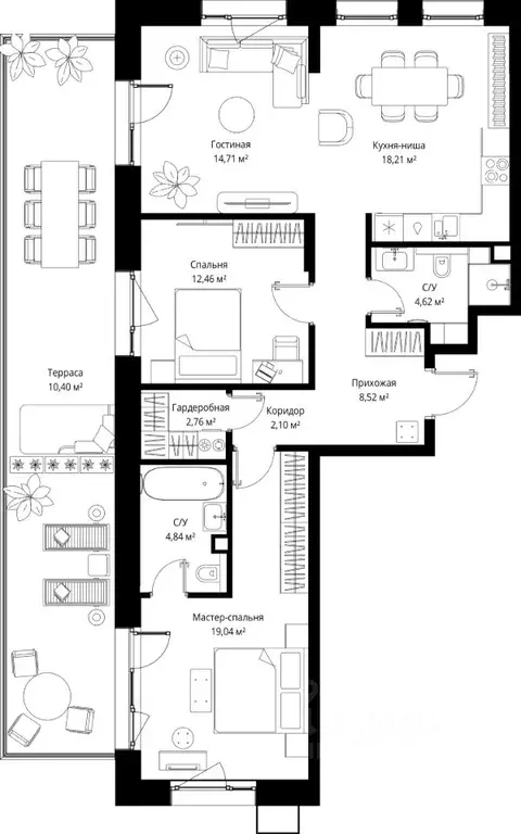 2-к кв. Московская область, Одинцовский городской округ, д. Ликино, ЖК ... - Фото 2