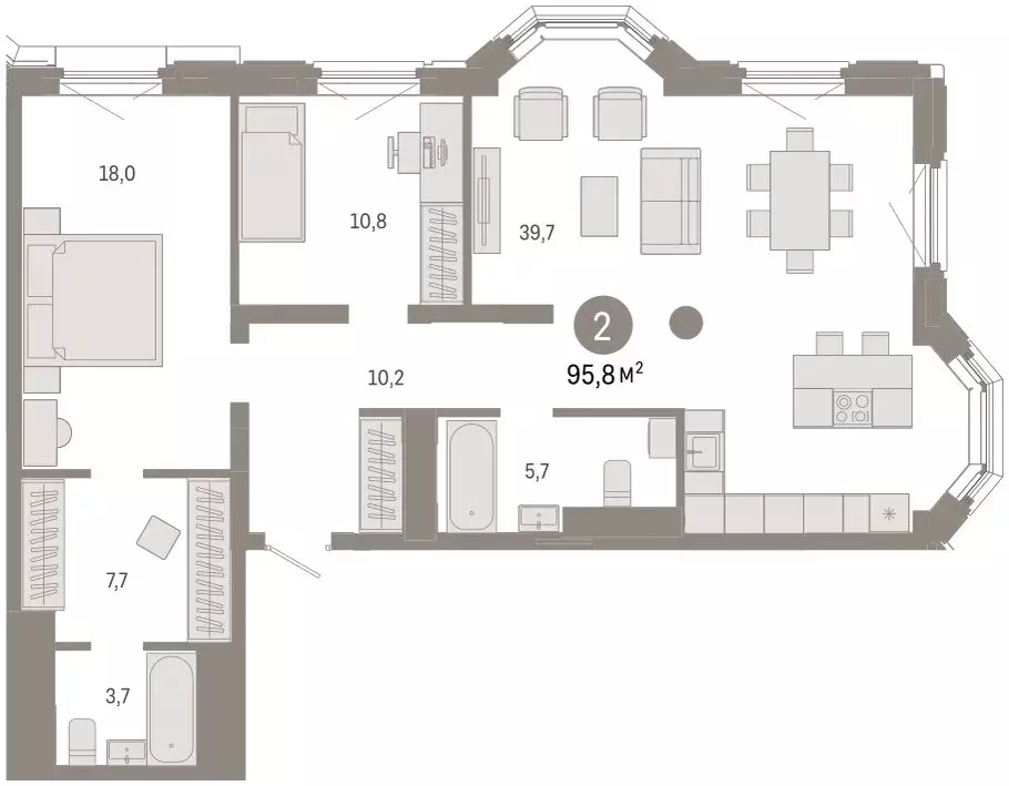 2-комнатная квартира: Екатеринбург, жилой район Вокзальный, улица ... - Фото 2