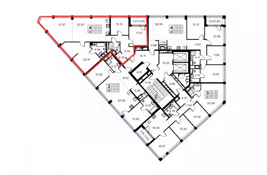 4-к кв. Санкт-Петербург ул. Челюскина, 10 (114.0 м) - Фото 1