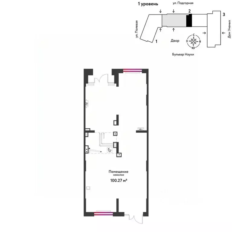 Торговая площадь в Тюменская область, Тюмень Подгорная ул., 73 (100 м) - Фото 1