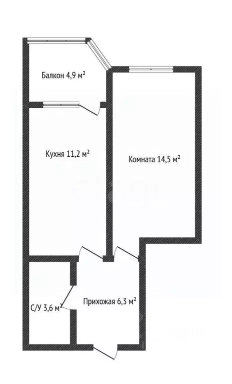 1-к кв. Краснодарский край, Геленджик ул. Островского, 172 (40.5 м) - Фото 2
