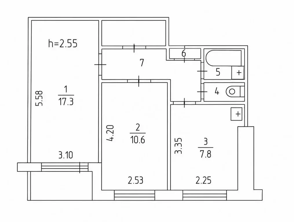 2-комнатная квартира: Пермь, улица Карпинского, 83 (43.6 м) - Фото 1